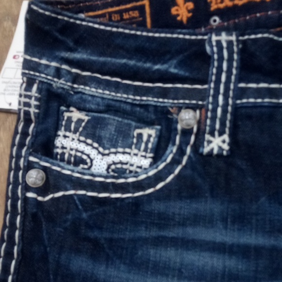 Rock Revival Women's 26 Dark Wash Straight Jeans NWT DEFECT - Picture 9 of 16